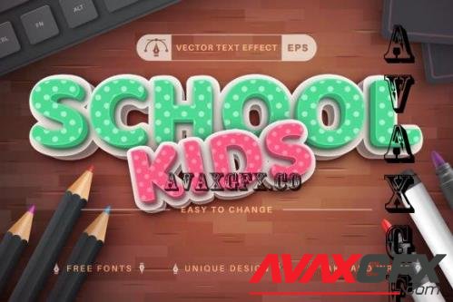 Kids School - Editable Text Effect