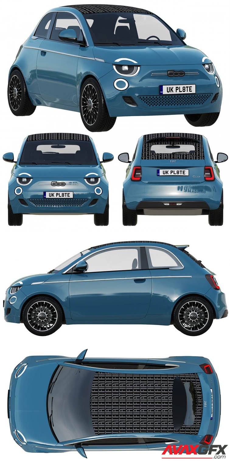 Fiat 500 La Prima 2021 3D