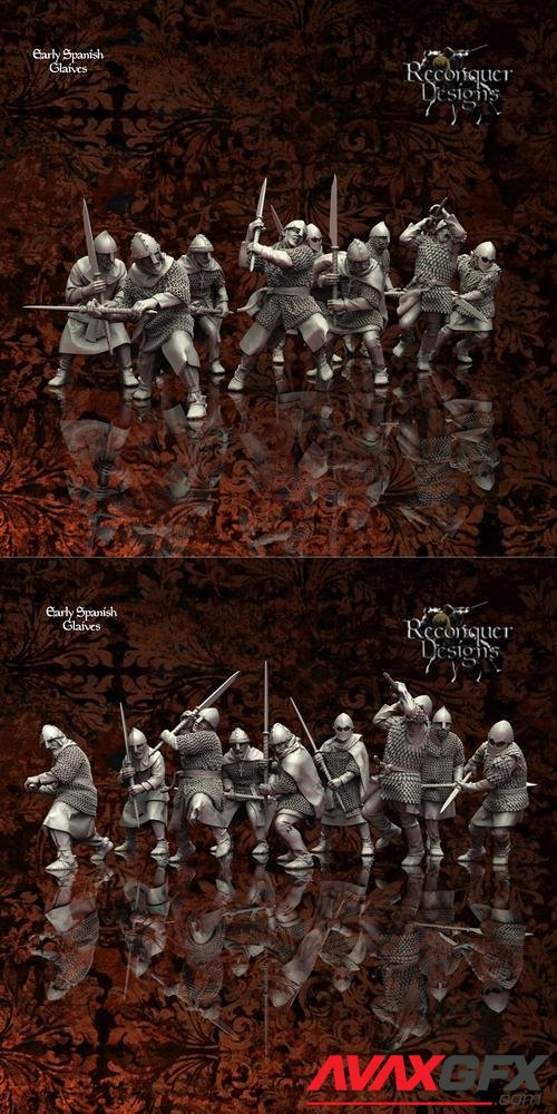 Caballero Miniatures (Reconquer) - Early Spanish Glaives – 3D Print