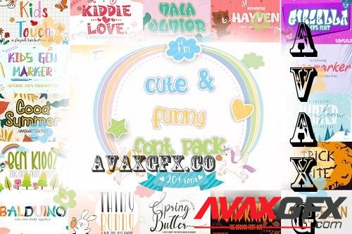 Cute and Funny Font Pack - 37 Premium Fonts