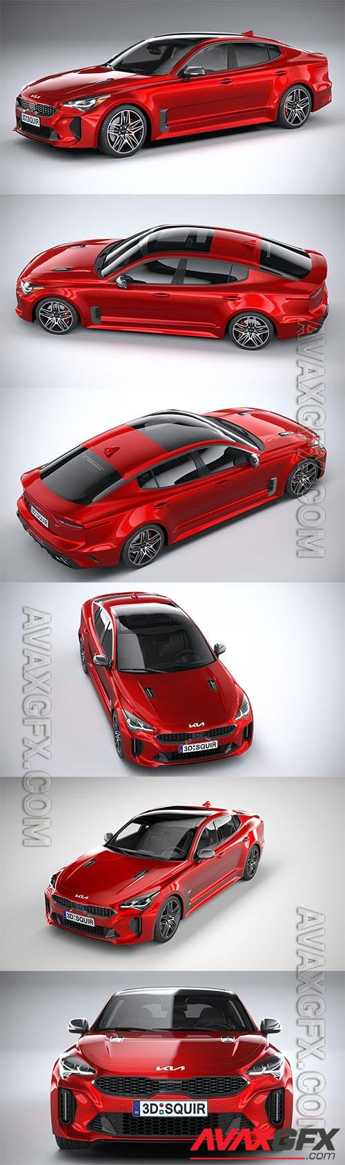 Kia Stinger GT 2022 3D Models