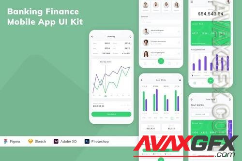 Banking Finance Mobile App UI Kit 3URRUJD