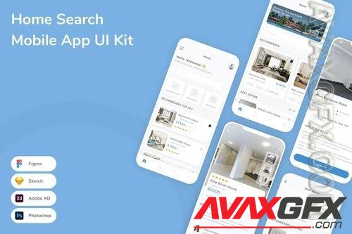 Home Search Mobile App UI Kit 66NW6FZ