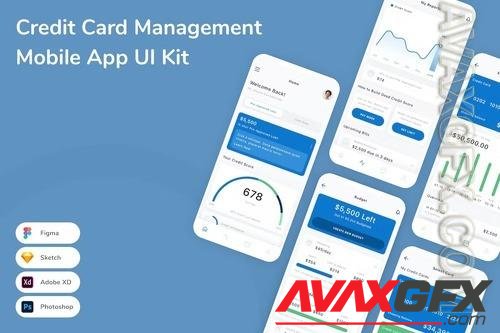 Credit Card Management Mobile App UI Kit W4EXWRM