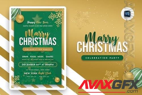 Christmas Party Flyer Design Template QYW7CJ6