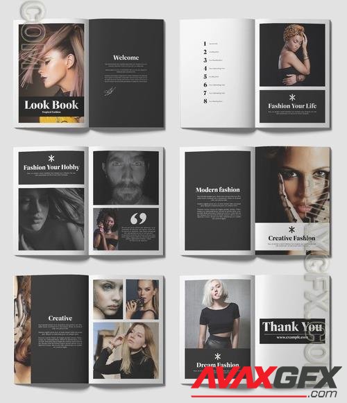 AdobeStock - Fashion Look Book Brochure 517798562