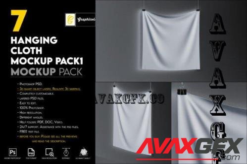 Hanging Cloth Mockup Pack1 - 7465835