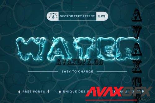 Water Splash - Editable Text Effect - 10279397