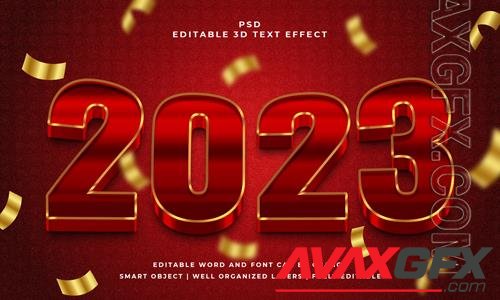 2023 3d editable psd text effect design with background