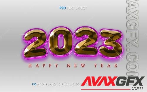 2023 happy new year text effect