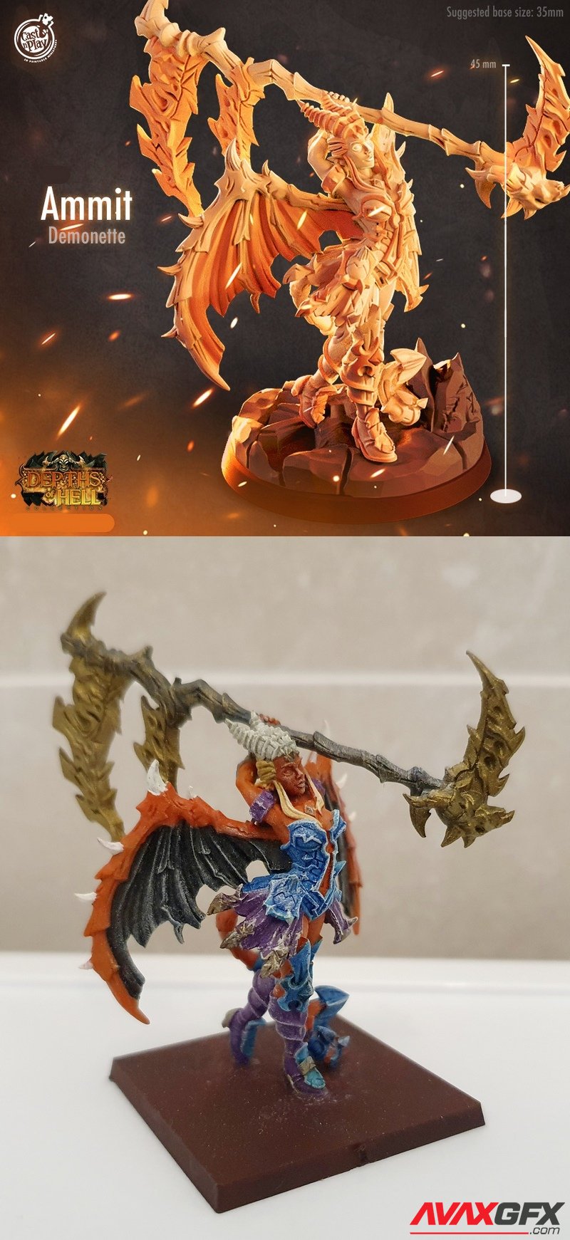 Depths of Hell - Ammit the Demonette - 3D Print Model STL