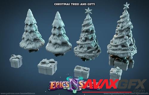 Christmas Terrain Gifts n Trees – 3D Print