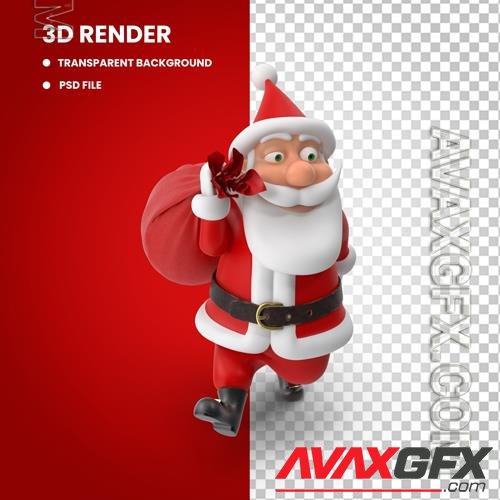 Santa a Christmas gifts in psd