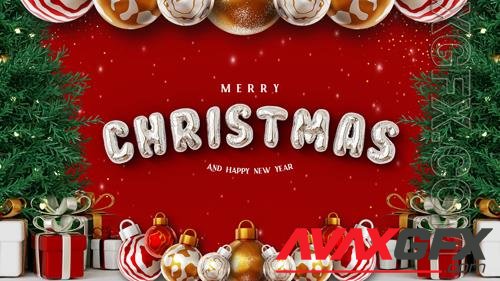 Merry christmas and happy new year with 3d open gift boxes on podium and christmas ornaments