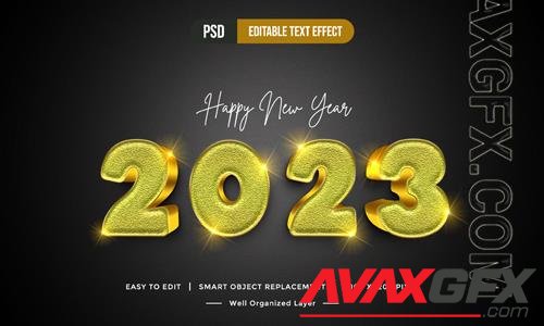 Luxury 2023 gold 3d text style background mockup