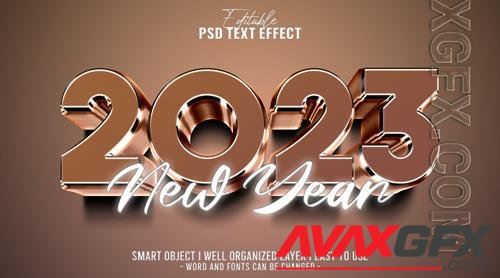 3d 2023 new year colorful editable text effect template