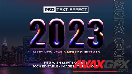 2023 new year text effect colorful style editable text effect