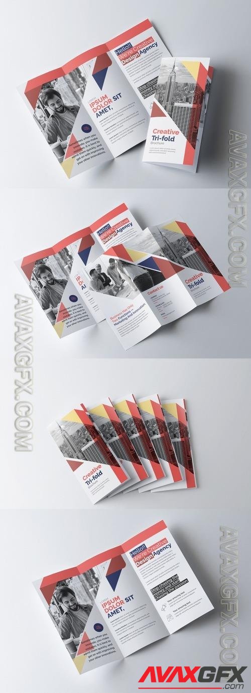 AdobeStock - Creative Tri Fold Brochure Template Premium Vector Layout 521501879