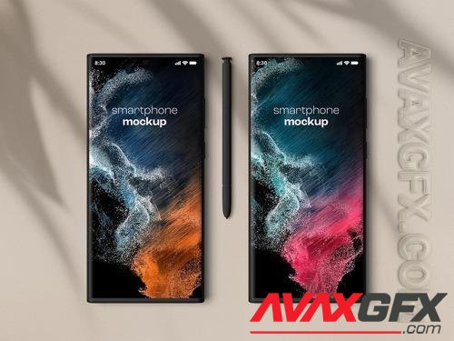 AdobeStock - Smart Phone Mockup with Editable Background 542541993