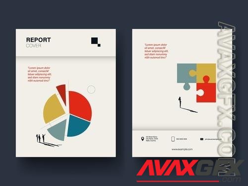 AdobeStock - Business Market Analysis Report Cover Layout 532543906