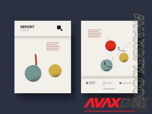 AdobeStock - Business Solution Report Cover Layout 532543898