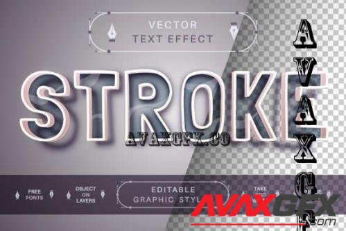 Glass Stroke - Editable Text Effect, Font Style - 2288125
