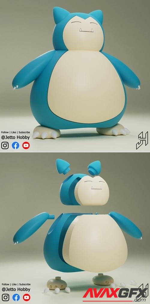 Snorlax Scale Pokemon – 3D Print