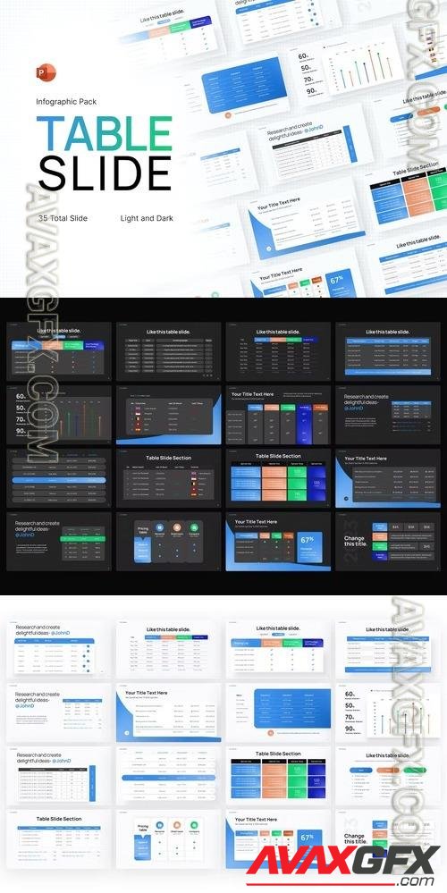 Table Slide Infographic PowerPoint Template