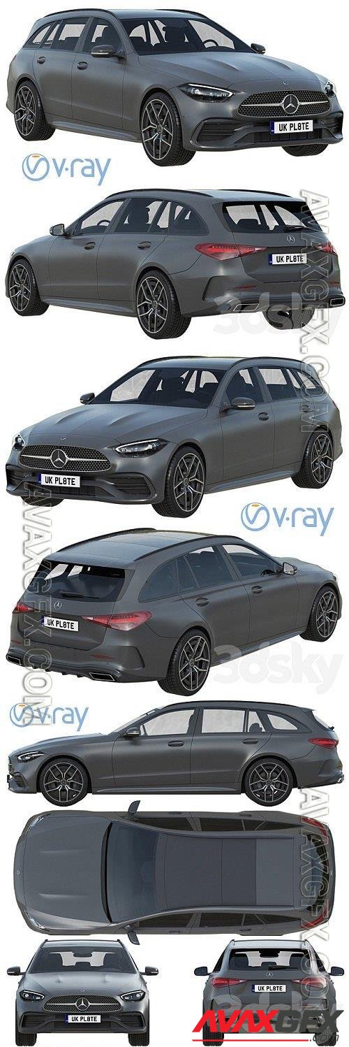 Mercedes-Benz C-Class Estate 2022 3D Models