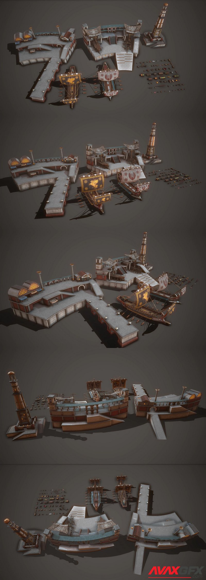 Ancient Seaport and Ship Pack