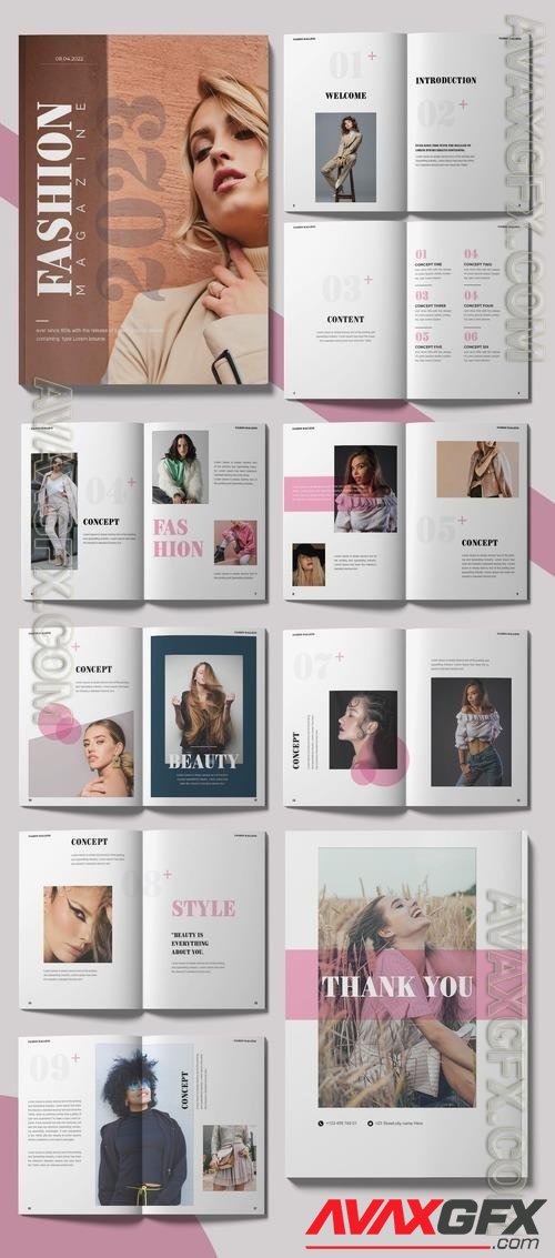 AdobeStock - Modern Fashion Magazine Layout 542530555