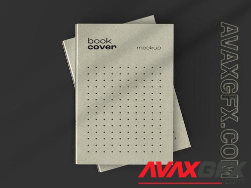 AdobeStock - Book Catalog Magazine Cover Mockup with Editable Background and Overlay Shadow 527670393