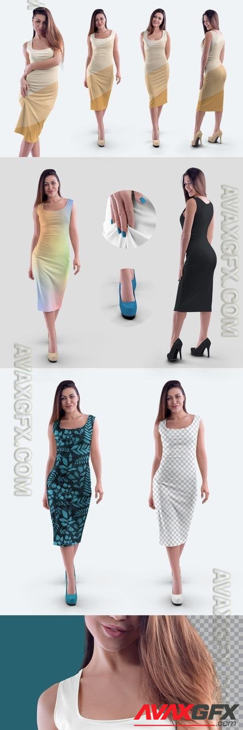 AdobeStock - 4 Elegant Tight Dress Mockups 504004181