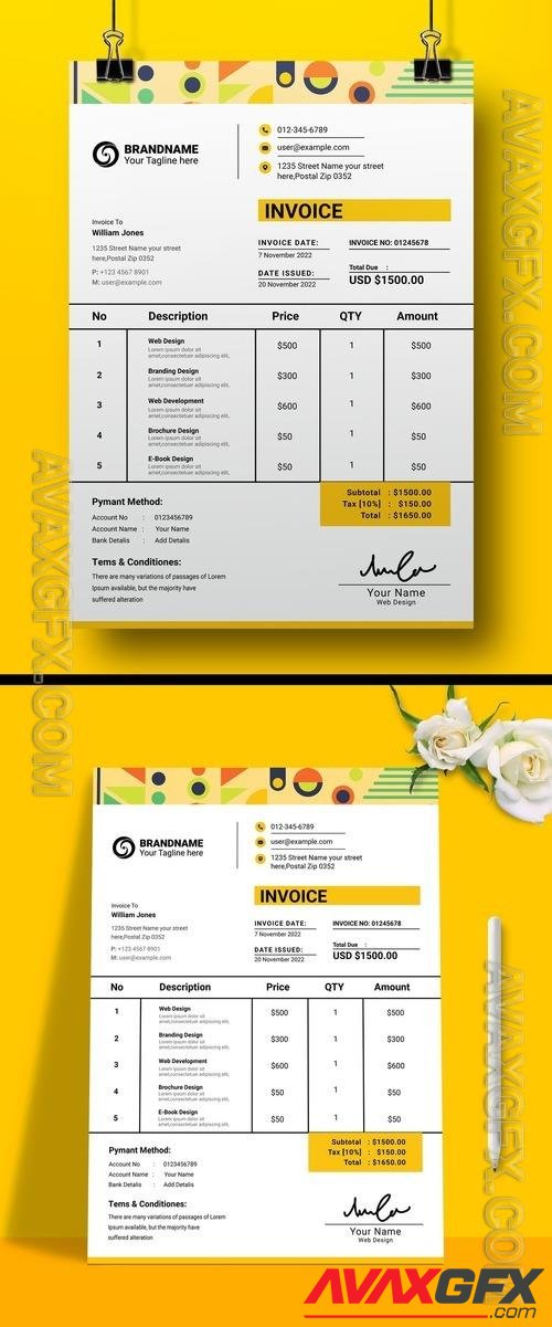 AdobeStock - Invoice Layout 517964823