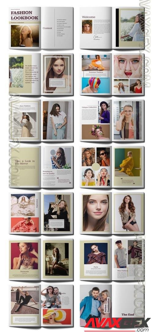 AdobeStock - Fashion Look Book Layout 517754188