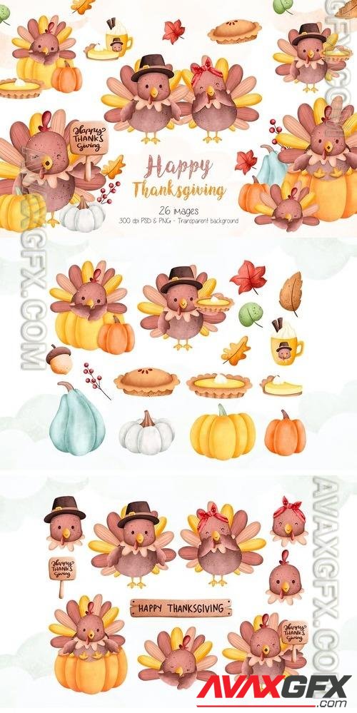 Happy Thanksgiving Clipart PJS9KG2