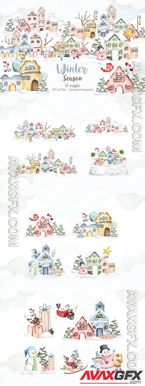 Winter Season Clipart 2EK677M