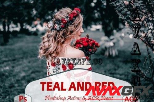 10 Teal And Red Photoshop Actions And ACR Presets, Moody - 2233884