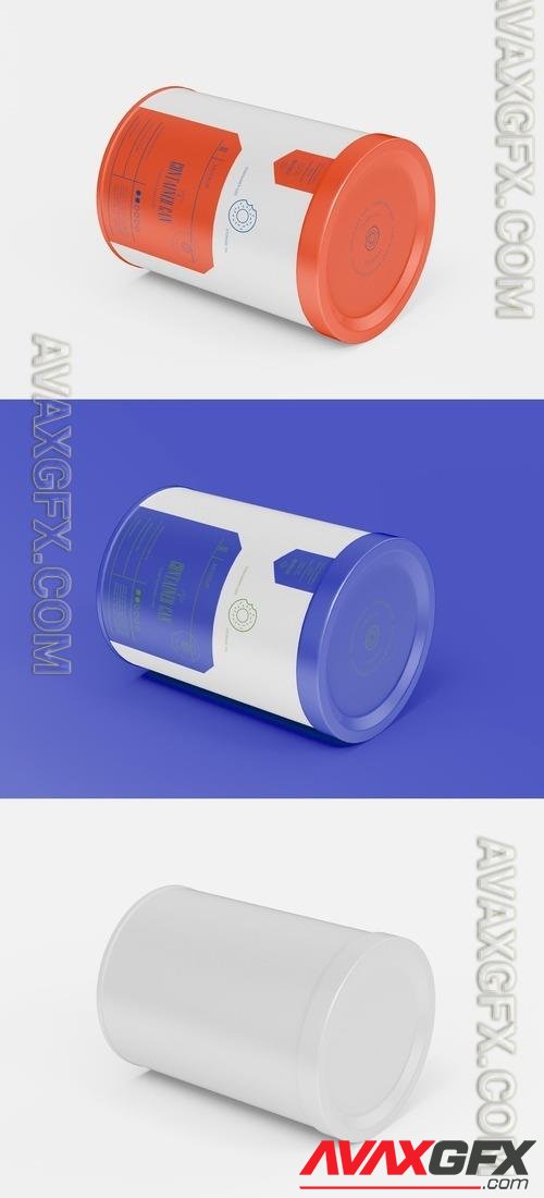 AdobeStock - Round Tin Can Mockup 505552176