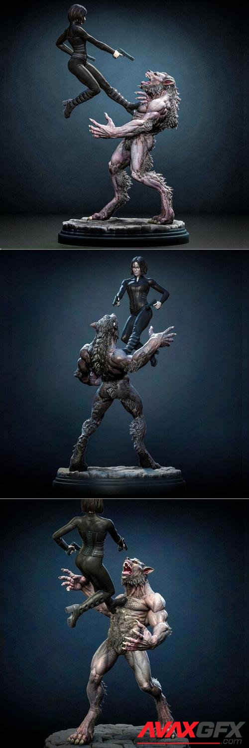 Selene vs Werewolf Underworld – 3D Print