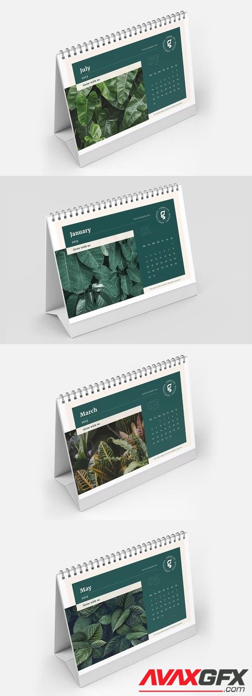 Desk Calendar 2023. Botanic TLMTFJD