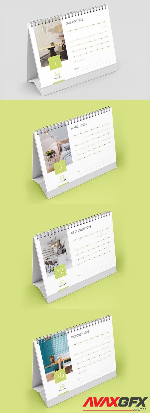 Desk Calendar 2023. Interior YX43NL4