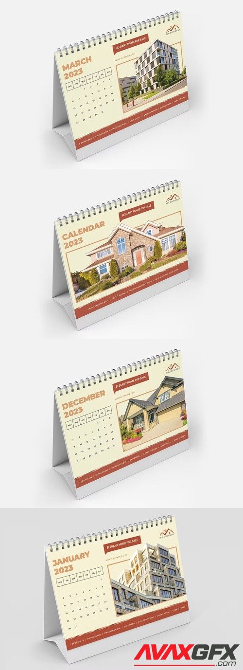 Desk Calendar 2023. Real Estate XFSX9HG