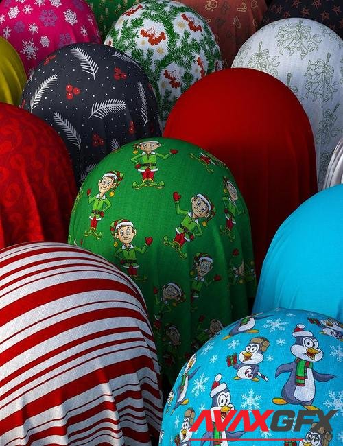 Christmas Cotton Fabric Iray Shaders