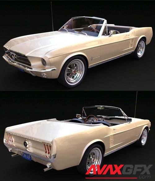 FORD MUSTANG CONVERTIBLE 1967 for DAZ Studio