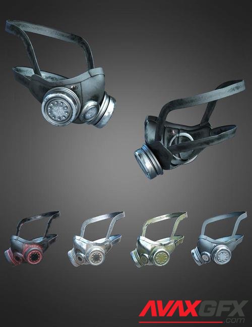 Urban Battle Gas Mask for Genesis 8.1 Females