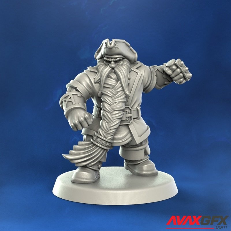 Punga Miniatures - Dwarf Blocker 4 - 3D Print Model STL