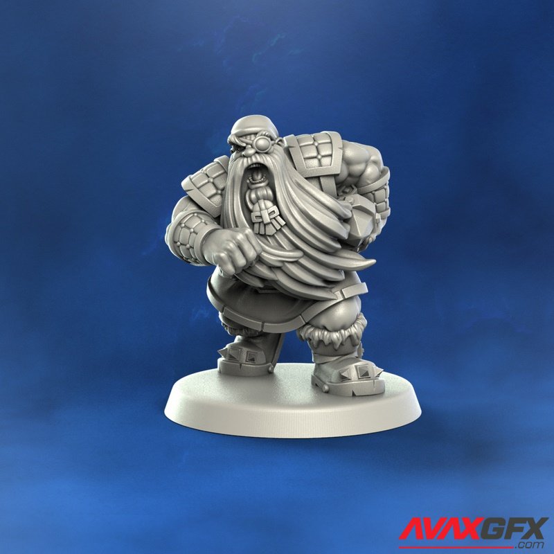 Punga Miniatures - Dwarf Runner 2 - 3D Print Model STL