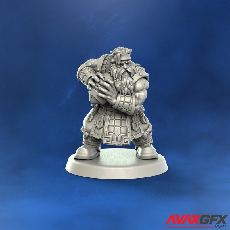 Punga Miniatures - Dwarf Runner 1 - 3D Print Model STL