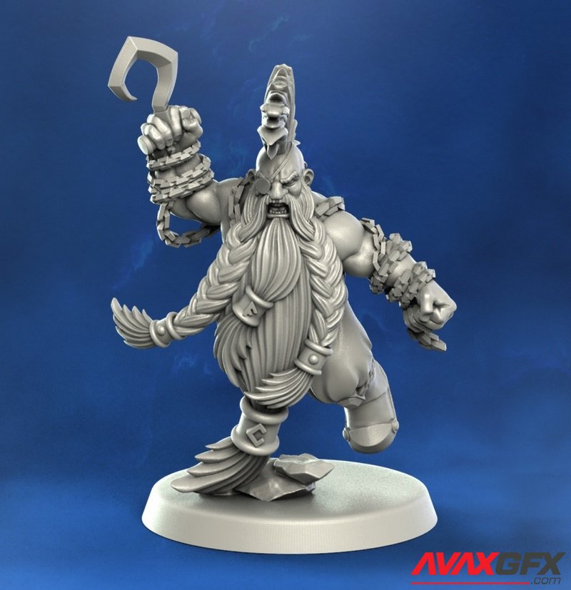 Punga Miniatures - Dwarf Slayer 2 - 3D Print Model STL